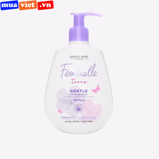 34501 Oriflame Dung dịch vệ sinh phụ nữ 13 đến 18 tuổi Feminelle Teens Gentle Intimate Wash Wild Pansy