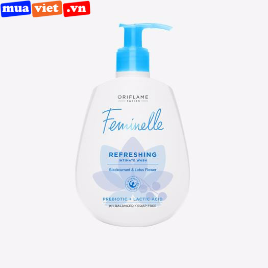 34500 Oriflame Dung dịch vệ sinh phụ nữ Feminelle Refreshing Intimate Wash Blackcurrant & Lotus Flower