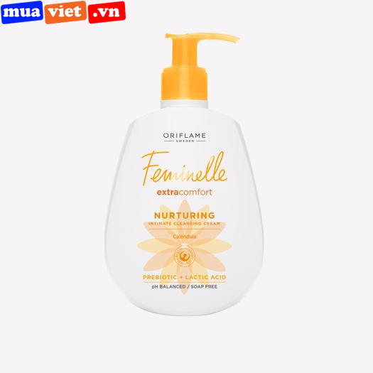 34504 Oriflame Dung dịch vệ sinh phụ nữ Feminelle Extra Comfort Nurturing Intimate Cleansing Cream Calendula