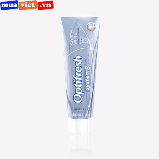 31131 Oriflame Kem đánh răng người lớn làm sạch tối ưu Optifresh System 8 Crystal White Toothpaste