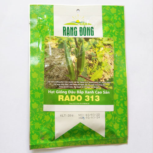 Hạt giống đậu bắp xanh cao sản rado 313